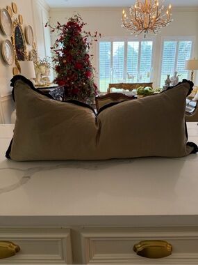 Bella Notte Large Bolster pillow in the color “Moonlight”
